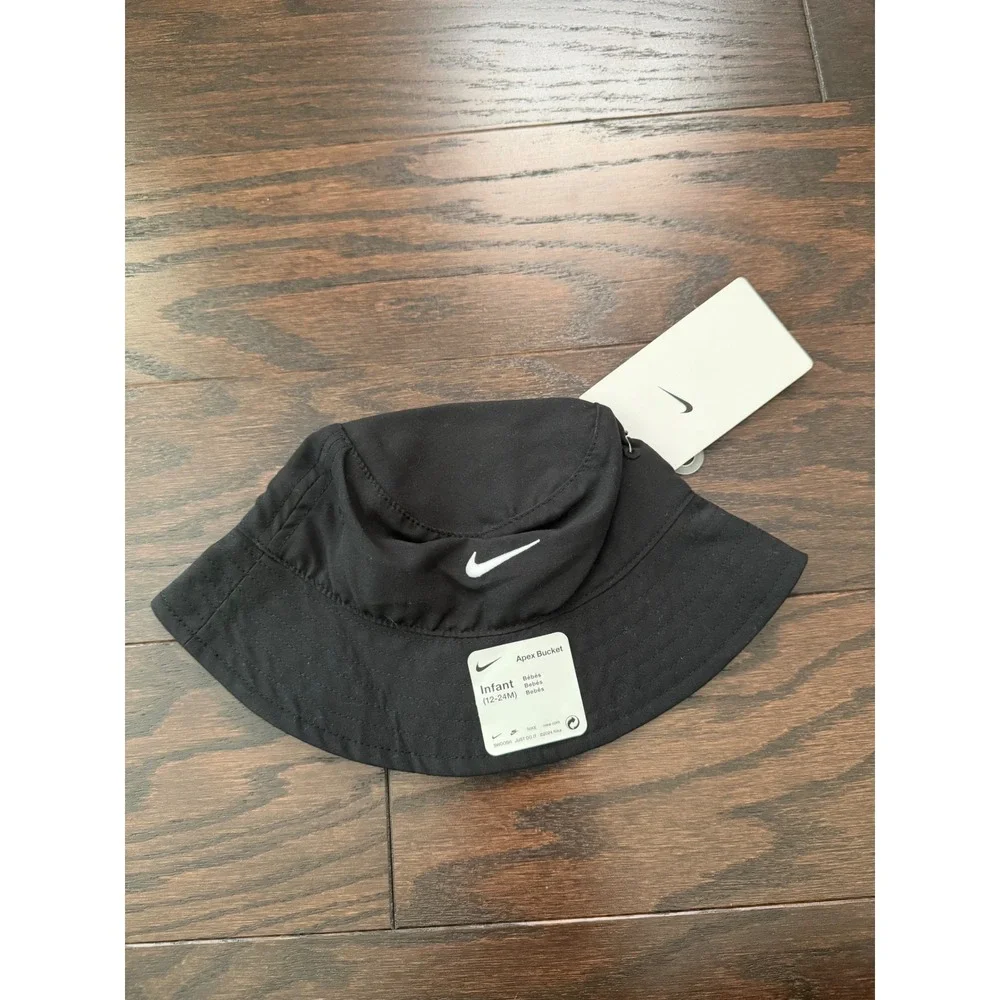 Nike Apex Bucket Hat Infant 12-24M Black UPF 40+ Sun Hat 6A2682-023